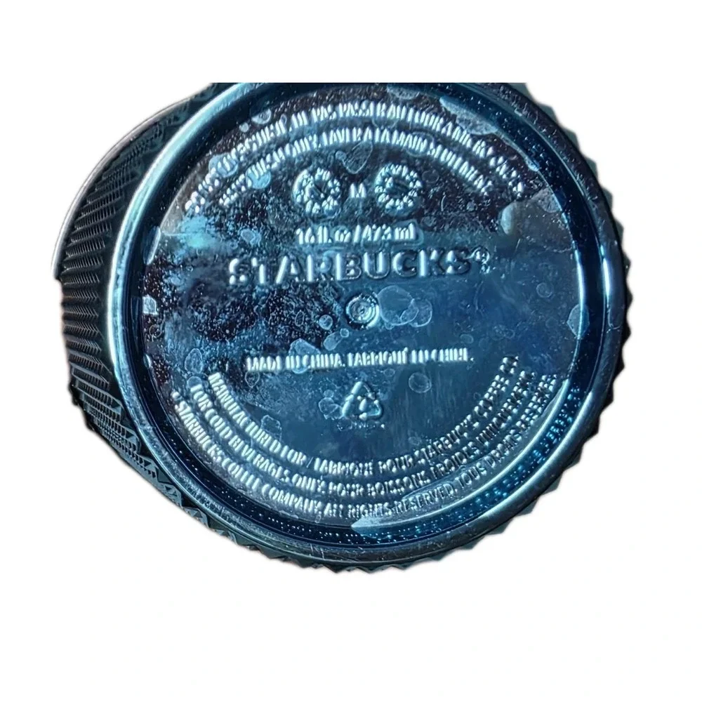 Starbucks Summer 2023 Blue‎ Chrome Teal Studded 16oz Venti Cold Cup Tumbler